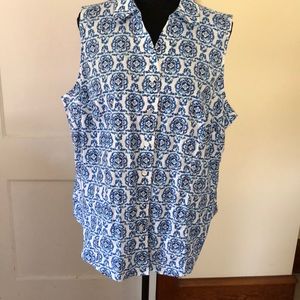 Talbots 18w blue top